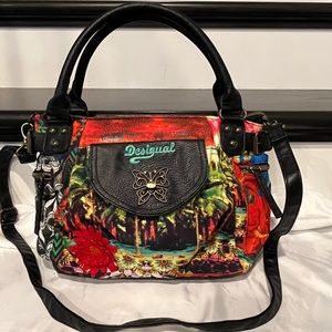Desigual Woman’s Handbag.  Colorful flowers.  Excellent Used Condition